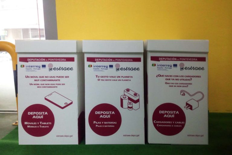 A Guarda instala na praza de abastos colectores para residuos de aparellos eléctricos e electrónicos ao abeiro do ‘Proxecto Estraee’