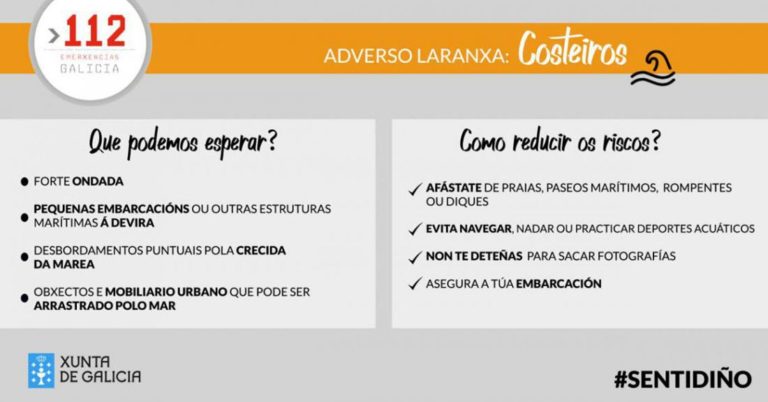 Volve a inestabilidade á costa galega con ondas por riba dos oitos metros de altura