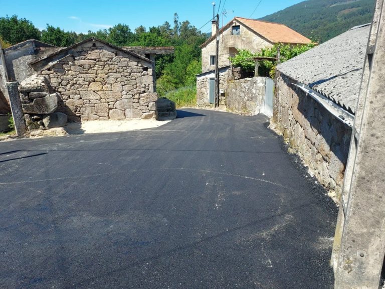 A piques de rematar as obras de ensanche e mellora da vía A Cova-Cañoteira, en Ponteareas