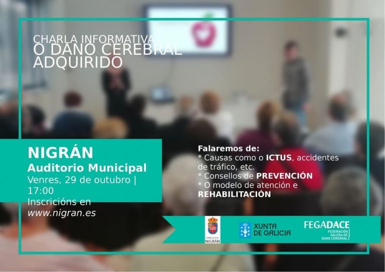 O Concello de Nigrán e FEGADACE colaboran na sensibilización e prevención do dano cerebral cunha charla